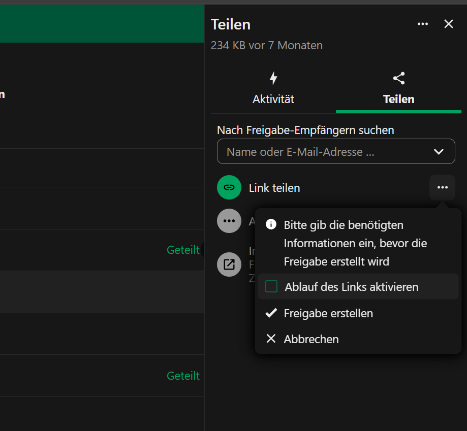 Berechtigungen konfigurieren